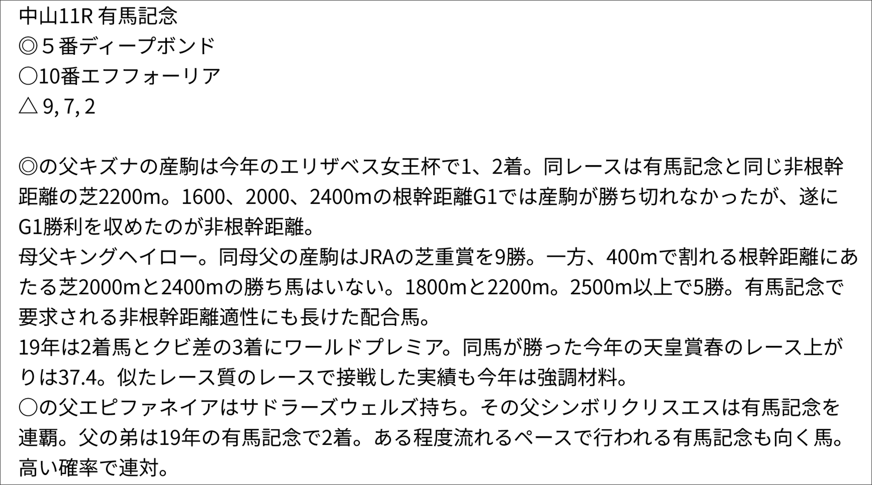 有馬記念