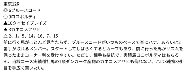 5/1(日) 東京12R