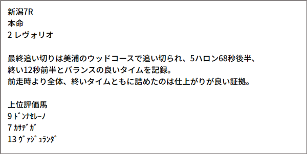 5/22(土) 新潟7R